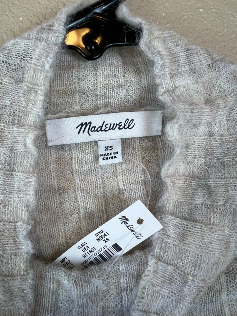 madewell alpaca-blend mockneck sweater beige